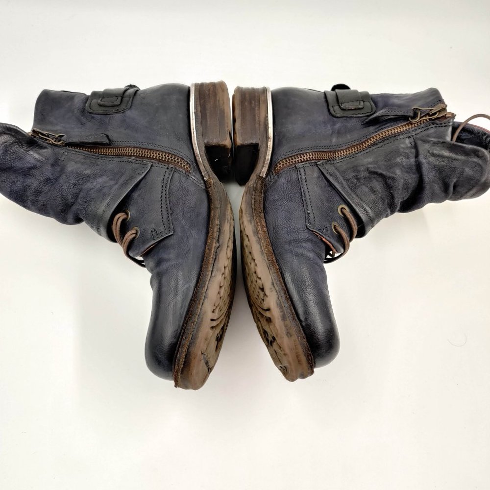 Free People A.S.98 Emerson Engineer Boots in Blue 38 7.5 8 - Picture 9 of 10